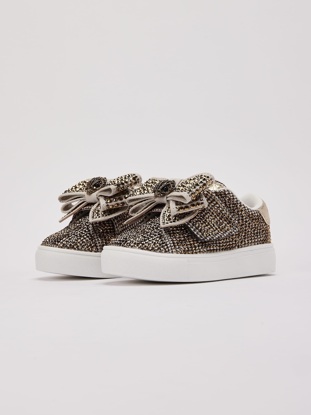 Kurt Geiger Gold Studded Sneakers
